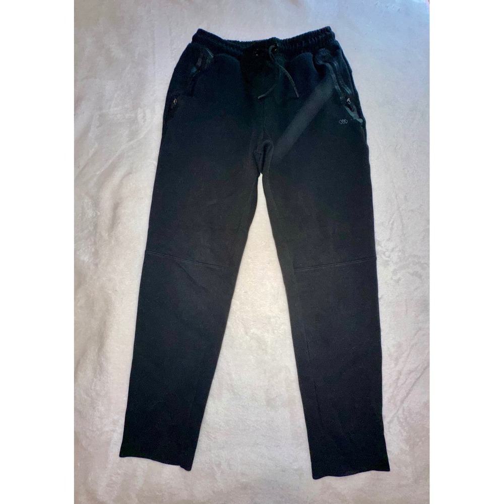 LEG3ND Black Joggers Womens Medium Drawstring‎ Zip Pocket Athleisure Pants